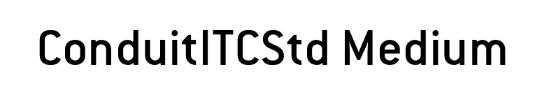 ConduitITCStd Medium font preview