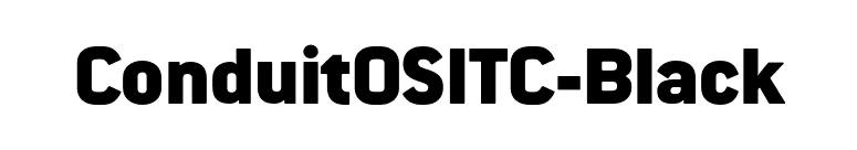 ConduitOSITC-Black font preview