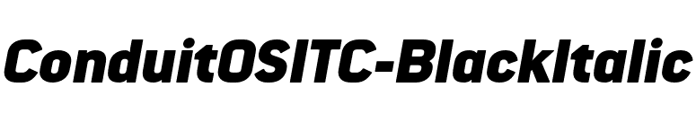ConduitOSITC-BlackItalic font preview
