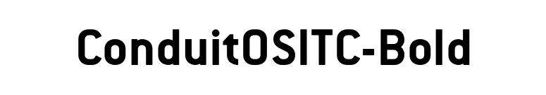 ConduitOSITC-Bold font preview