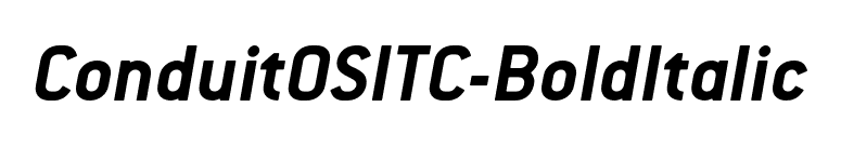 ConduitOSITC-BoldItalic font preview