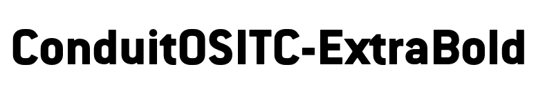 ConduitOSITC-ExtraBold font preview