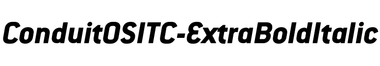 ConduitOSITC-ExtraBoldItalic font preview