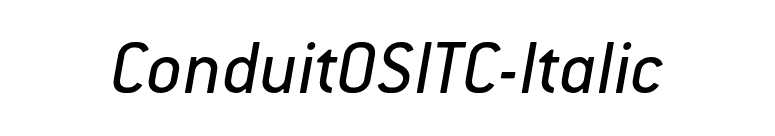 ConduitOSITC-Italic font preview