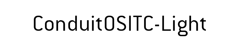 ConduitOSITC-Light font preview
