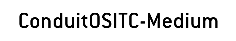 ConduitOSITC-Medium font preview