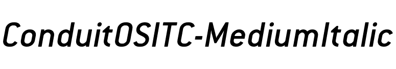 ConduitOSITC-MediumItalic font preview