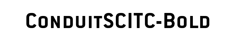 ConduitSCITC-Bold font preview