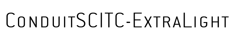 ConduitSCITC-ExtraLight font preview