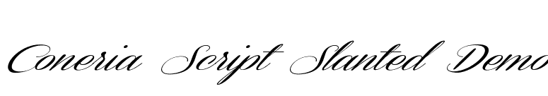 Coneria Script Slanted Demo font preview
