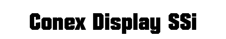 Conex Display SSi font preview