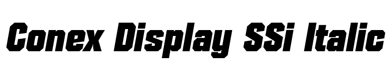 Conex Display SSi Italic font preview