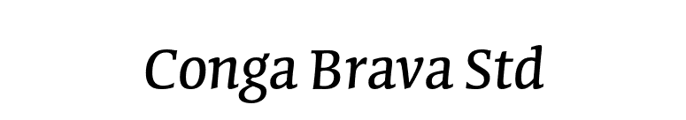 Conga Brava Std font preview