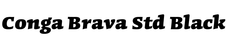 Conga Brava Std Black font preview