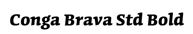 Conga Brava Std Bold font preview