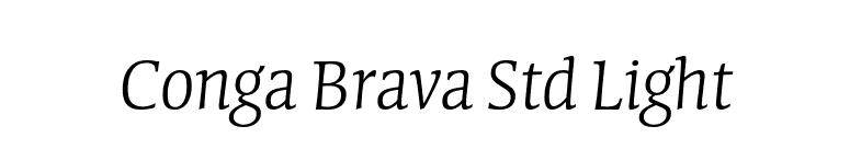 Conga Brava Std Light font preview