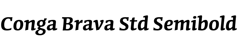 Conga Brava Std Semibold font preview