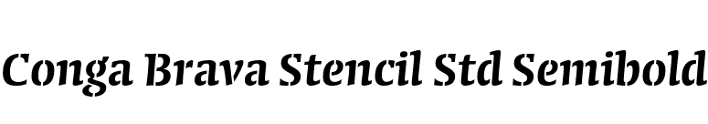 Conga Brava Stencil Std Semibold font preview