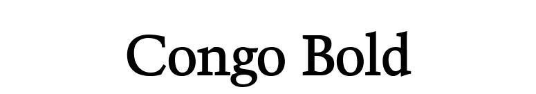 Congo Bold font preview