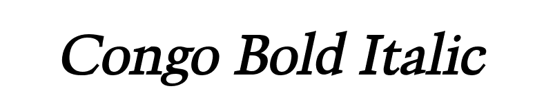 Congo Bold Italic font preview