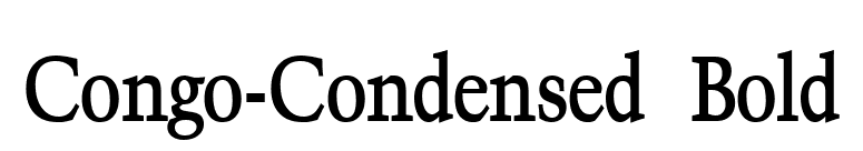 Congo-Condensed Bold font preview