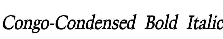 Congo-Condensed Bold Italic font preview