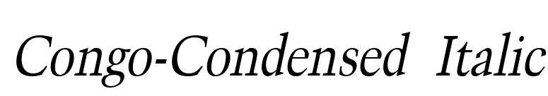 Congo-Condensed Italic font preview