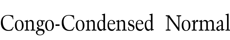 Congo-Condensed Normal font preview