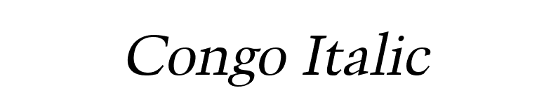 Congo Italic font preview
