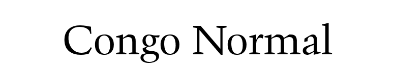 Congo Normal font preview