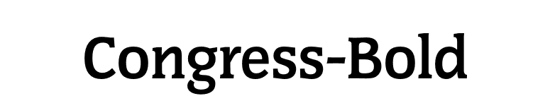 Congress-Bold font preview