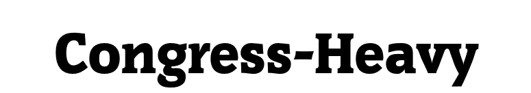 Congress-Heavy font preview