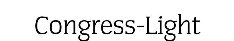 Congress-Light font preview