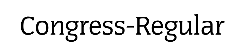 Congress-Regular font preview