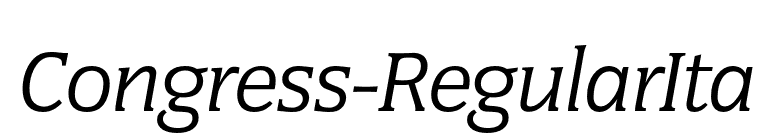 Congress-RegularIta font preview
