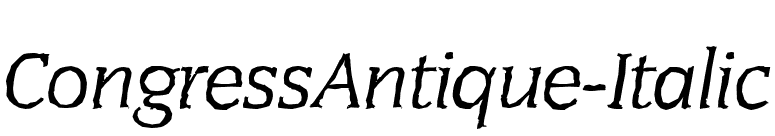 CongressAntique-Italic font preview
