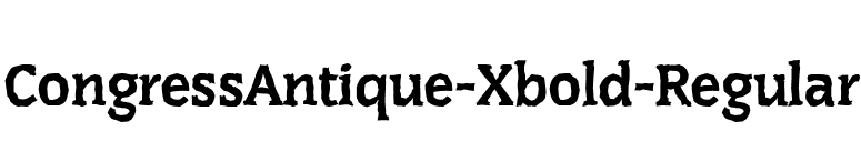 CongressAntique-Xbold-Regular font preview