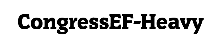 CongressEF-Heavy font preview