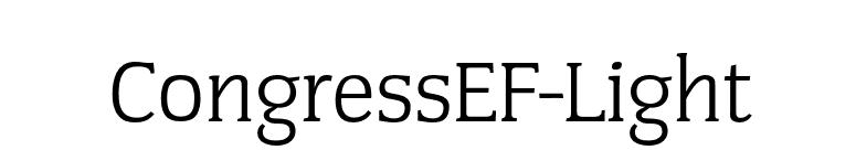 CongressEF-Light font preview