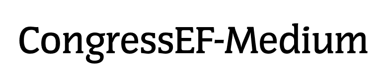 CongressEF-Medium font preview