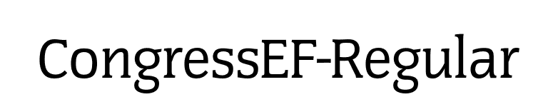 CongressEF-Regular font preview