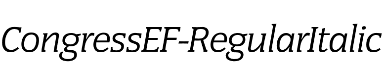 CongressEF-RegularItalic font preview