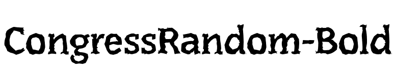 CongressRandom-Bold font preview