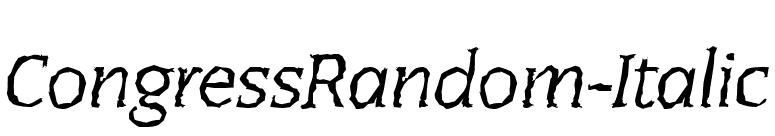 CongressRandom-Italic font preview