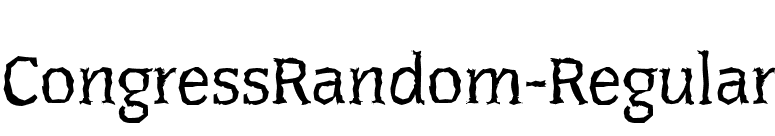 CongressRandom-Regular font preview