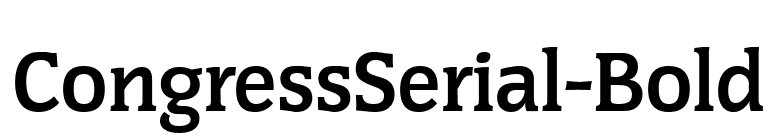 CongressSerial-Bold font preview