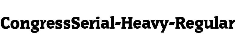 CongressSerial-Heavy-Regular font preview