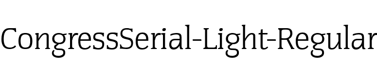 CongressSerial-Light-Regular font preview