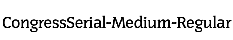 CongressSerial-Medium-Regular font preview