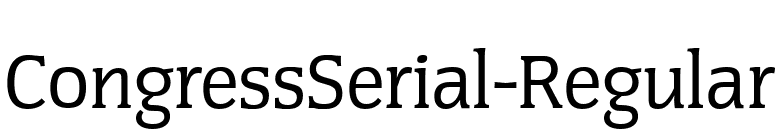 CongressSerial-Regular font preview